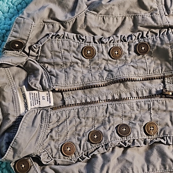 2T grey twill Cherokee jacket - Picture 2 of 3